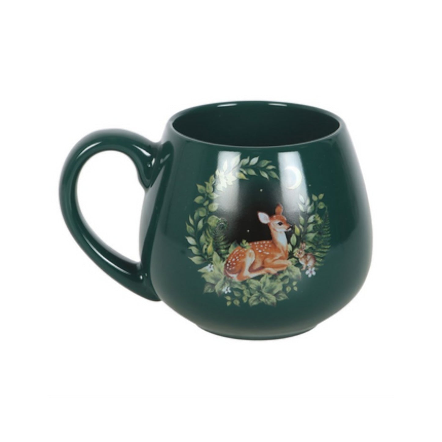 Green Fawn Rounded Mug