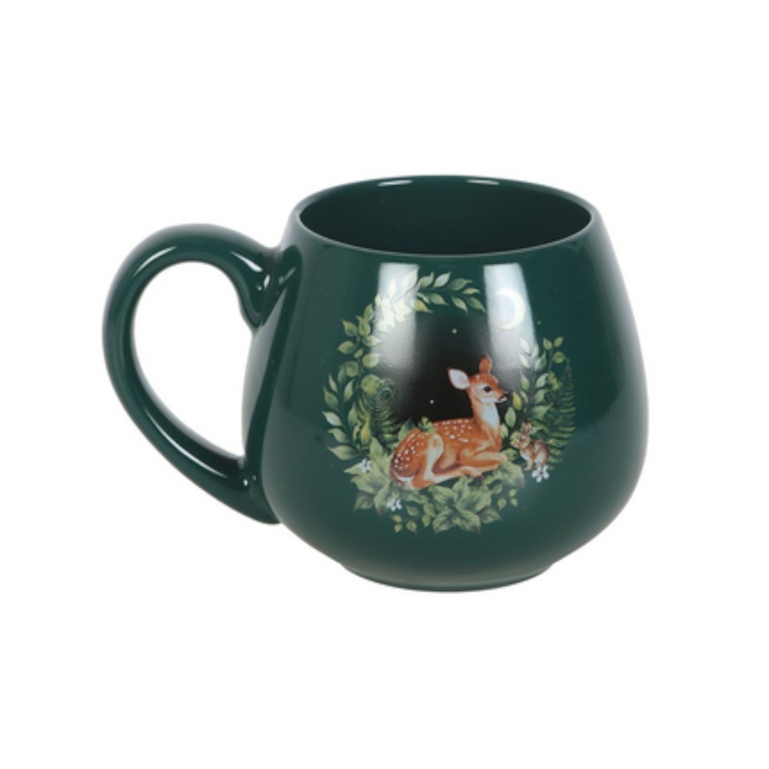 Green Fawn Rounded Mug
