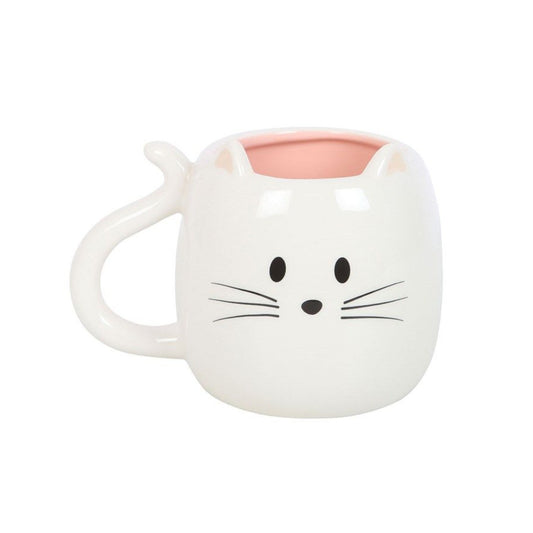 White Cat Shaped Mug