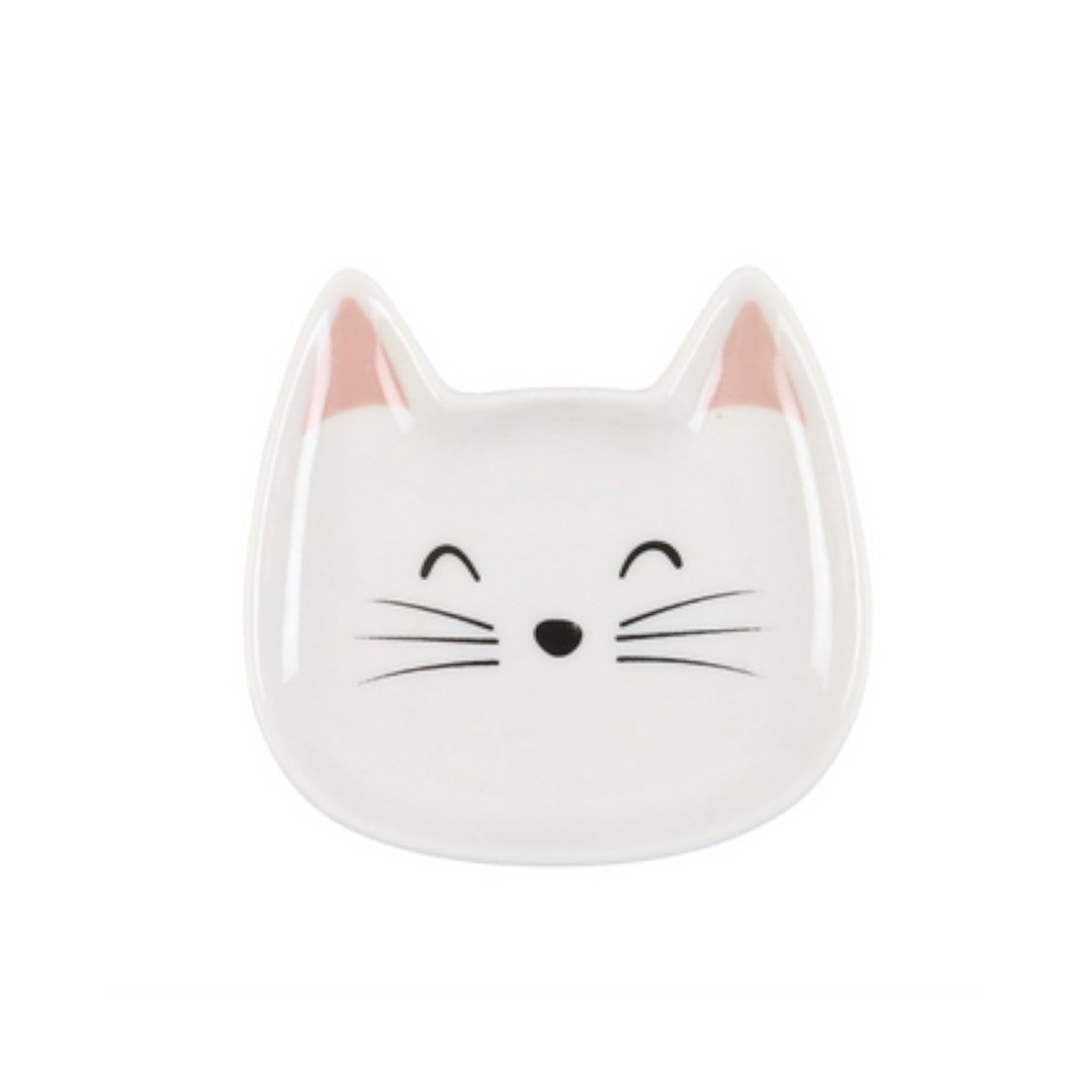 White Cat Face Trinket Dish