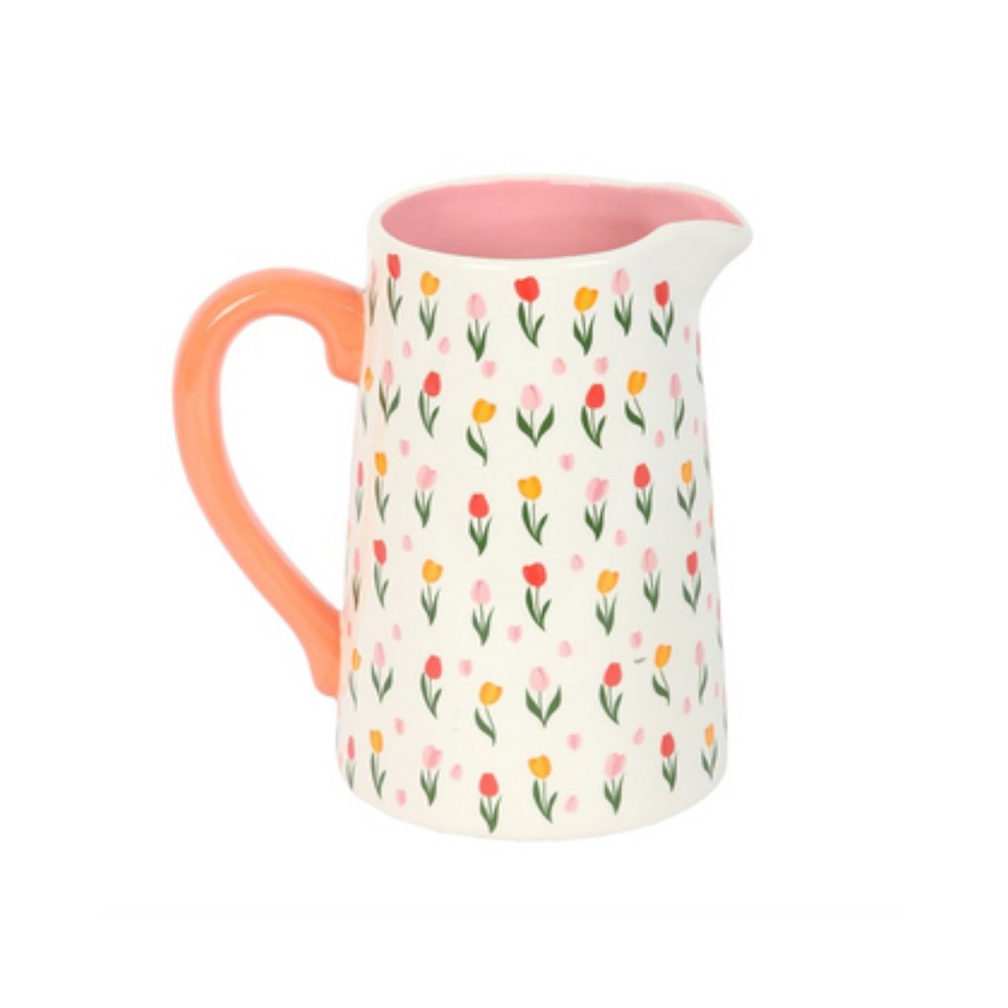 Tulip Print Ceramic Flower Jug