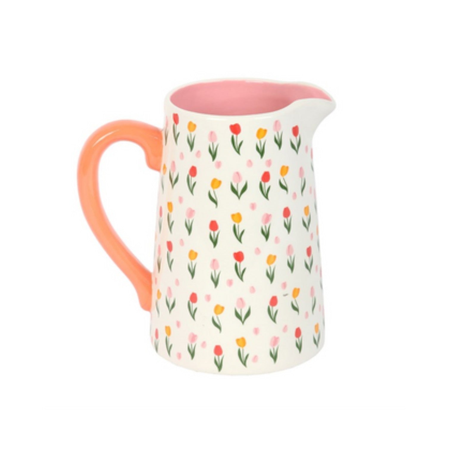 Tulip Print Ceramic Flower Jug