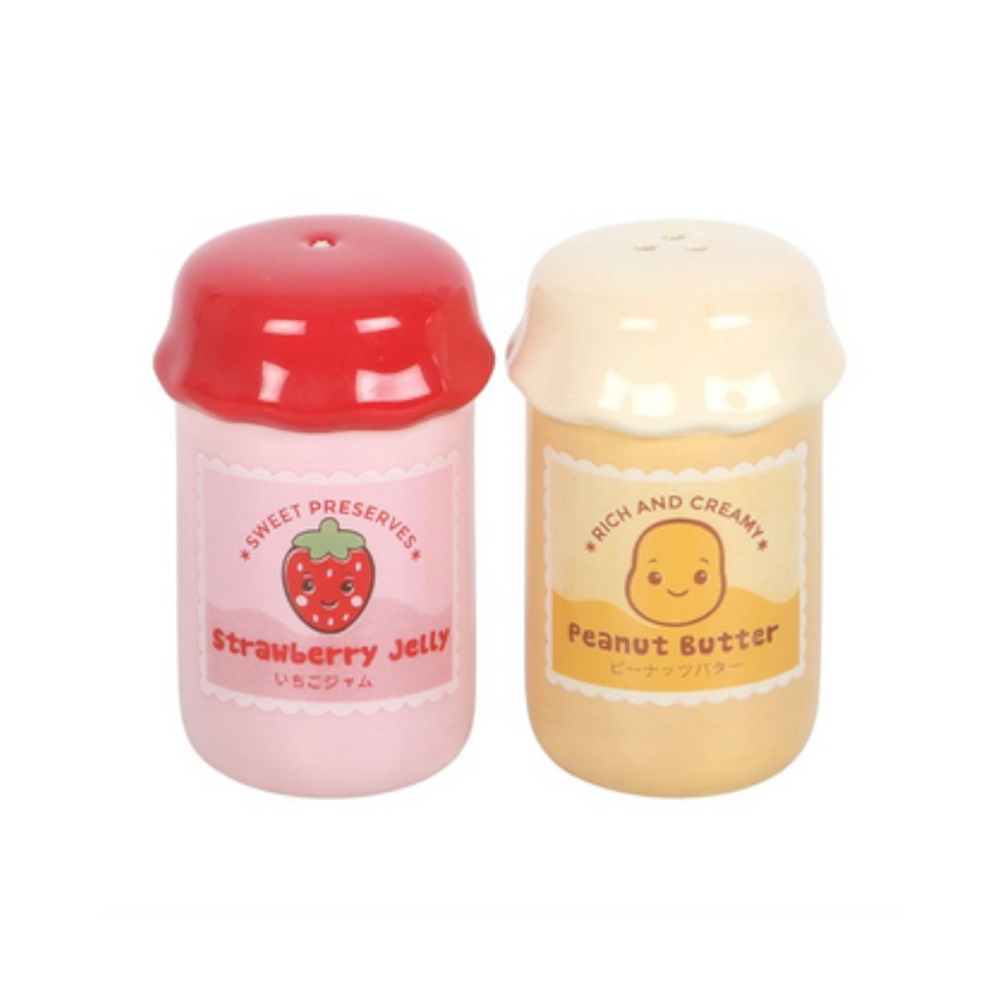 Peanut Butter and Jelly Jar Salt and Pepper Shakers
