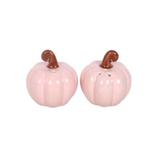 Pink Curly Pumpkin Salt and Pepper Shakers