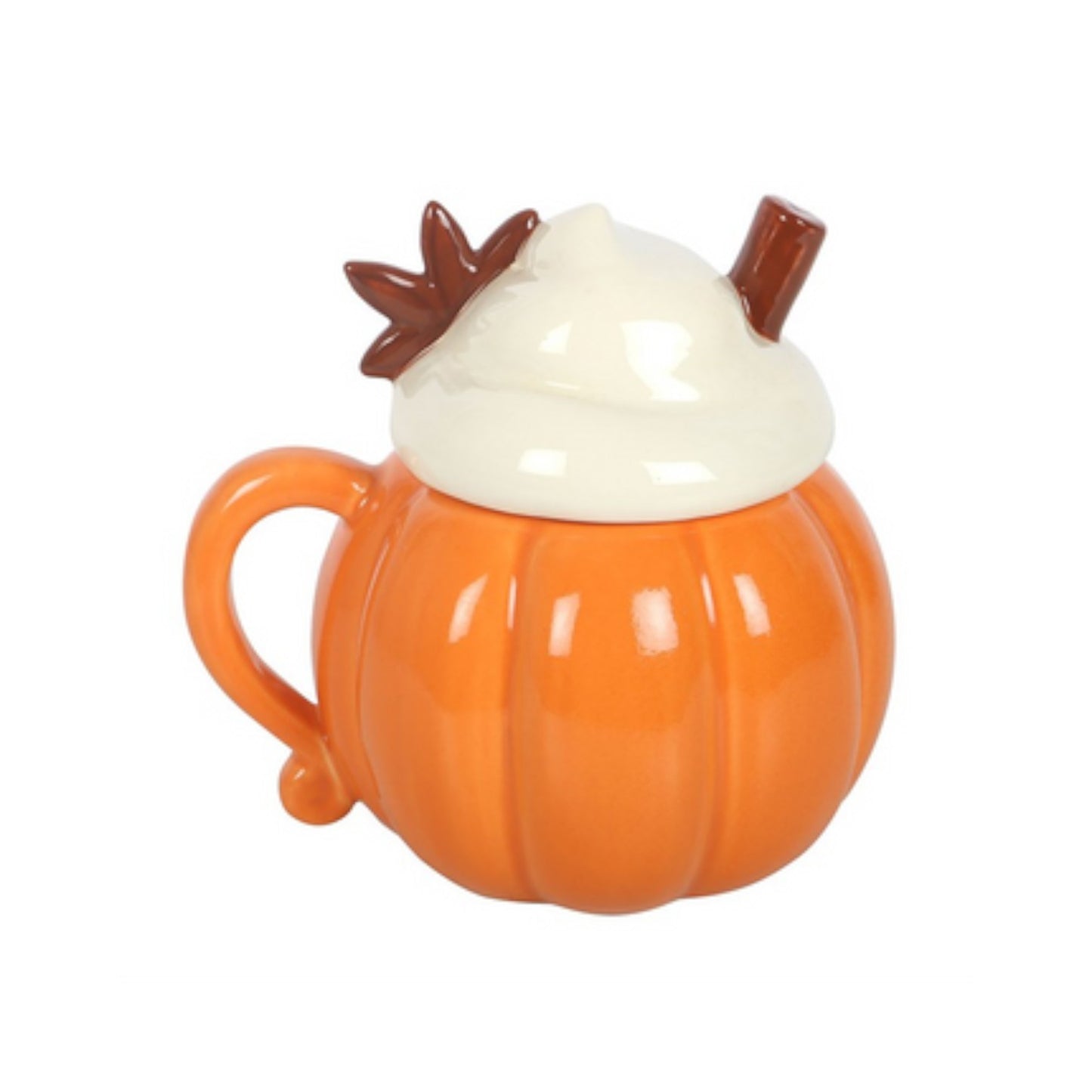 Pumpkin Cream Lidded Mug