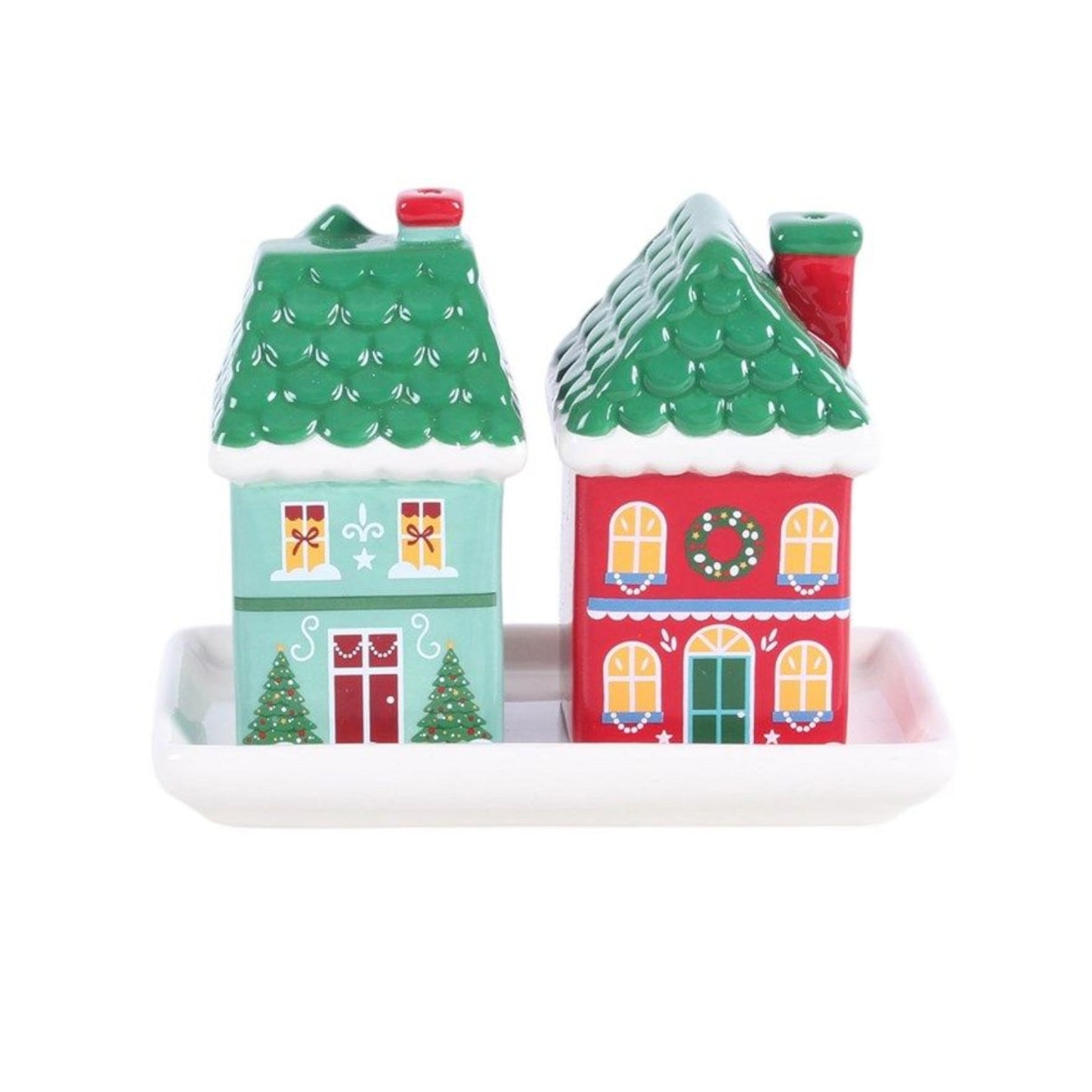 Christmas House Salt and Pepper Shakers