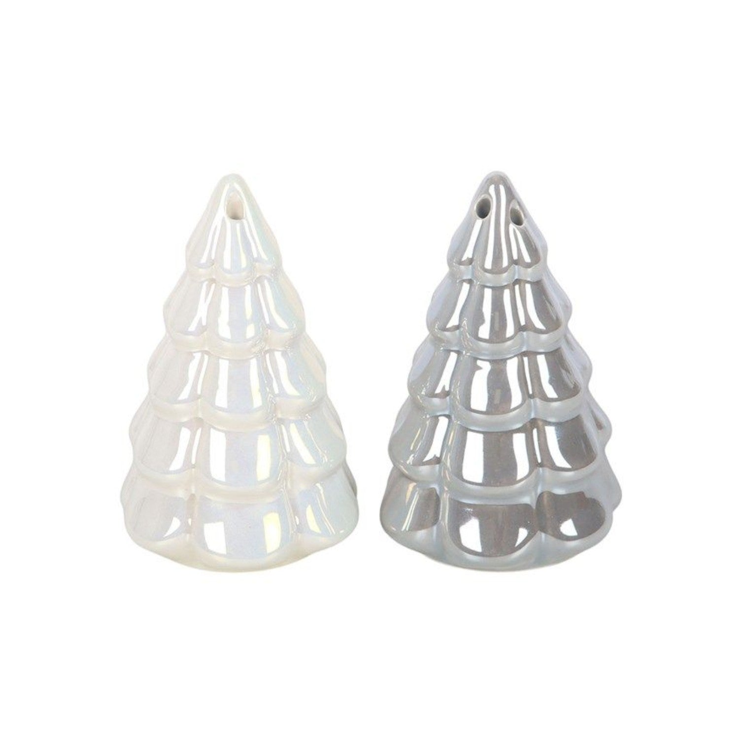 Iridescent Fir Tree Salt and Pepper Shakers
