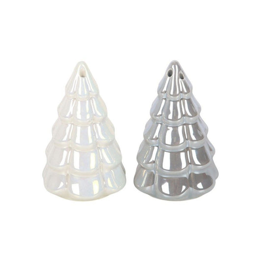 Iridescent Fir Tree Salt and Pepper Shakers