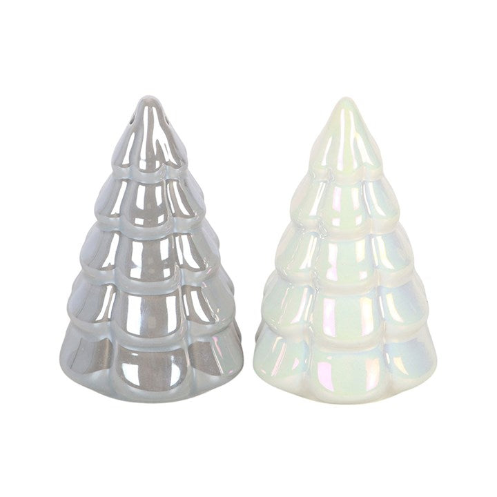 Iridescent Fir Tree Salt and Pepper Shakers