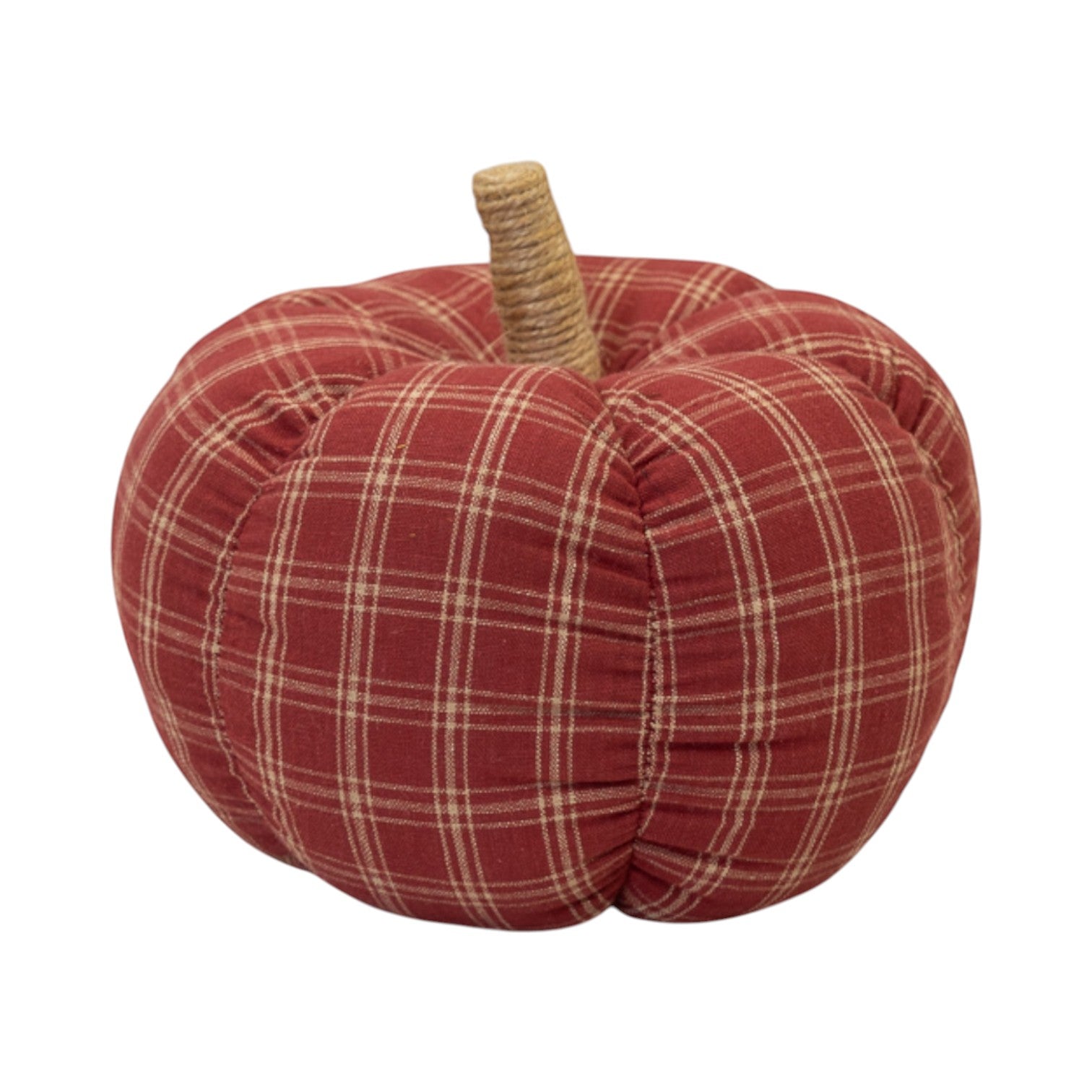 Deep Rose Checked Fabric Pumkin