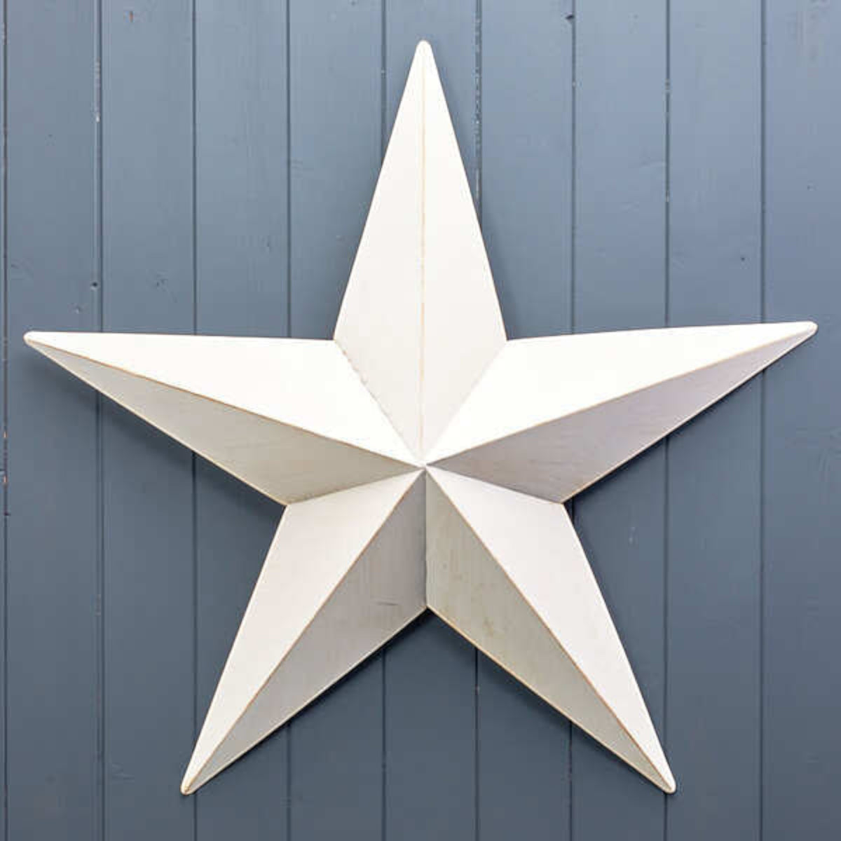 Extra Large White Metal Star Decoration 74cm