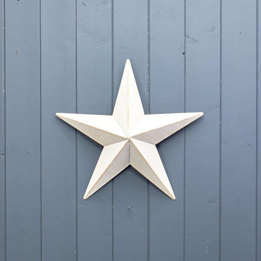 White Metal Star Christmas Decoration 37cm