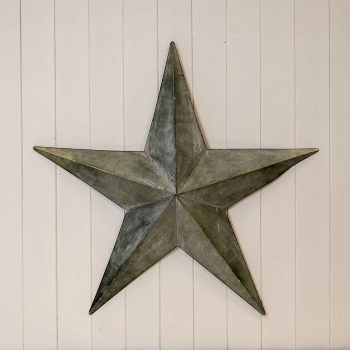 Extra Large Natural Grey Metal Star Decoration 74cm