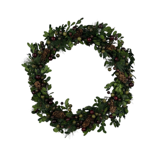 Pinecone and Berry Wreath 39cm