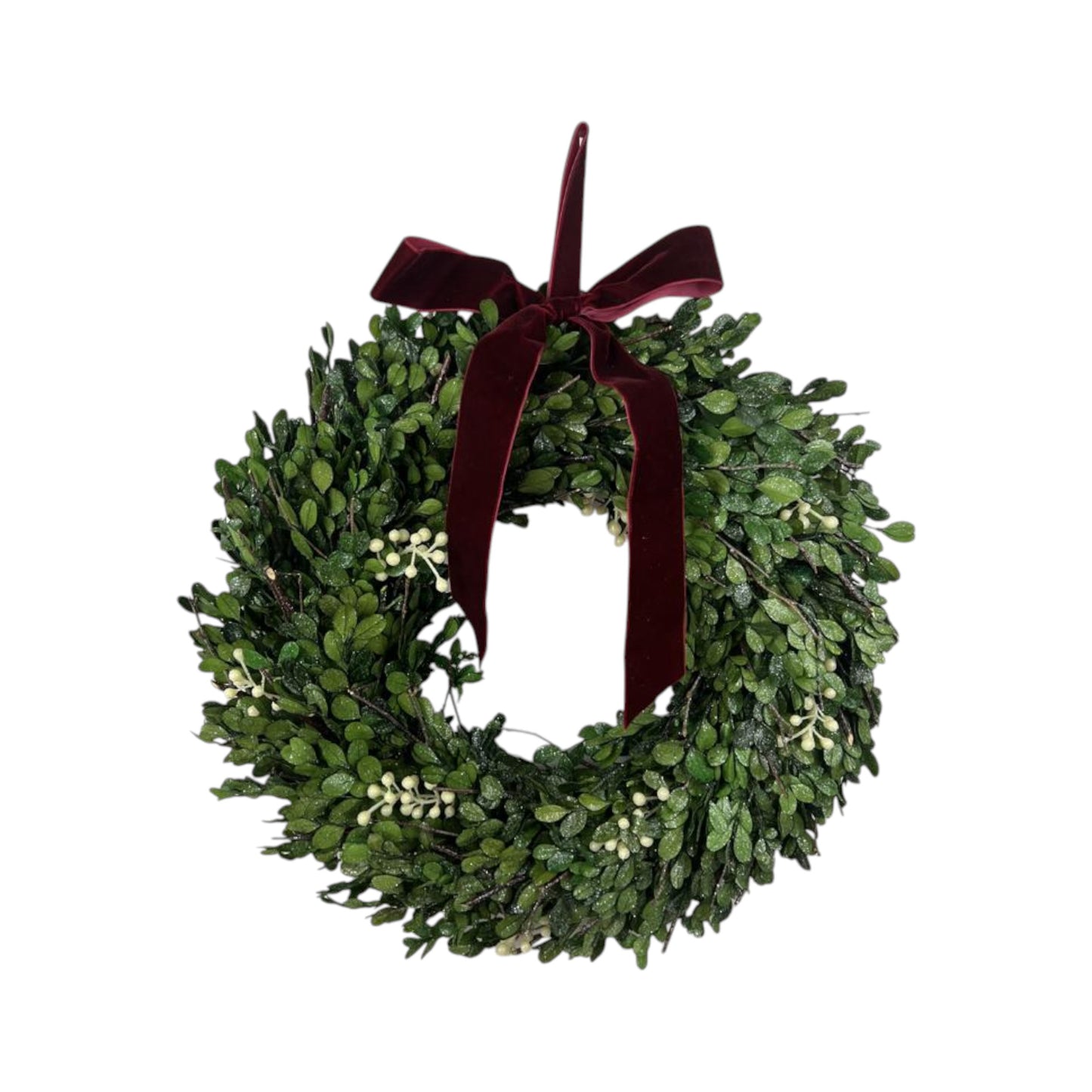 Mistletoe Wreath with Bow 35cm