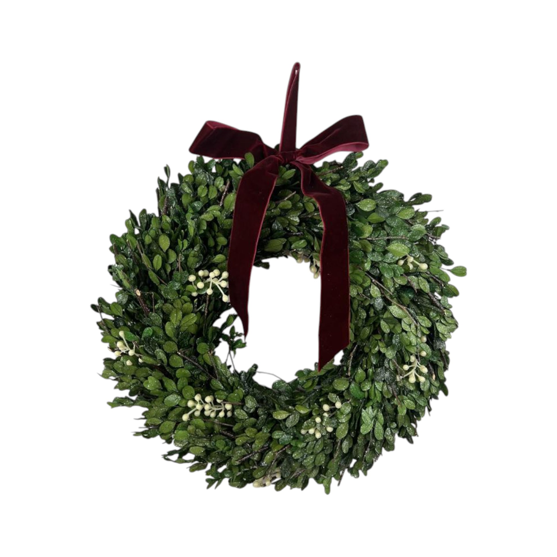 Mistletoe Wreath with Bow 35cm
