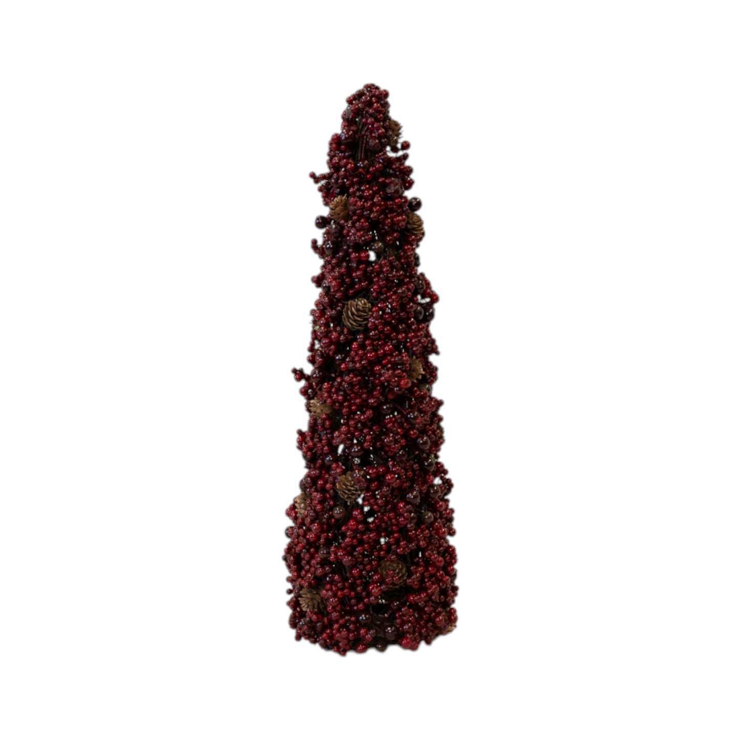 Luxury Burgundy Berry and Mini Pinecone Tree 49cm