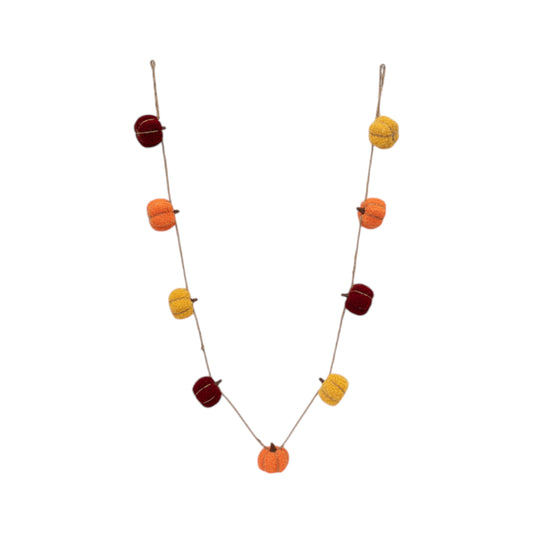 Boucle Pumpkin Garland Yellow Orange and Brown 150cm