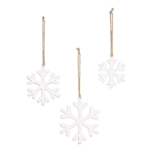 Hanging White Snowflake 10x1x10cm