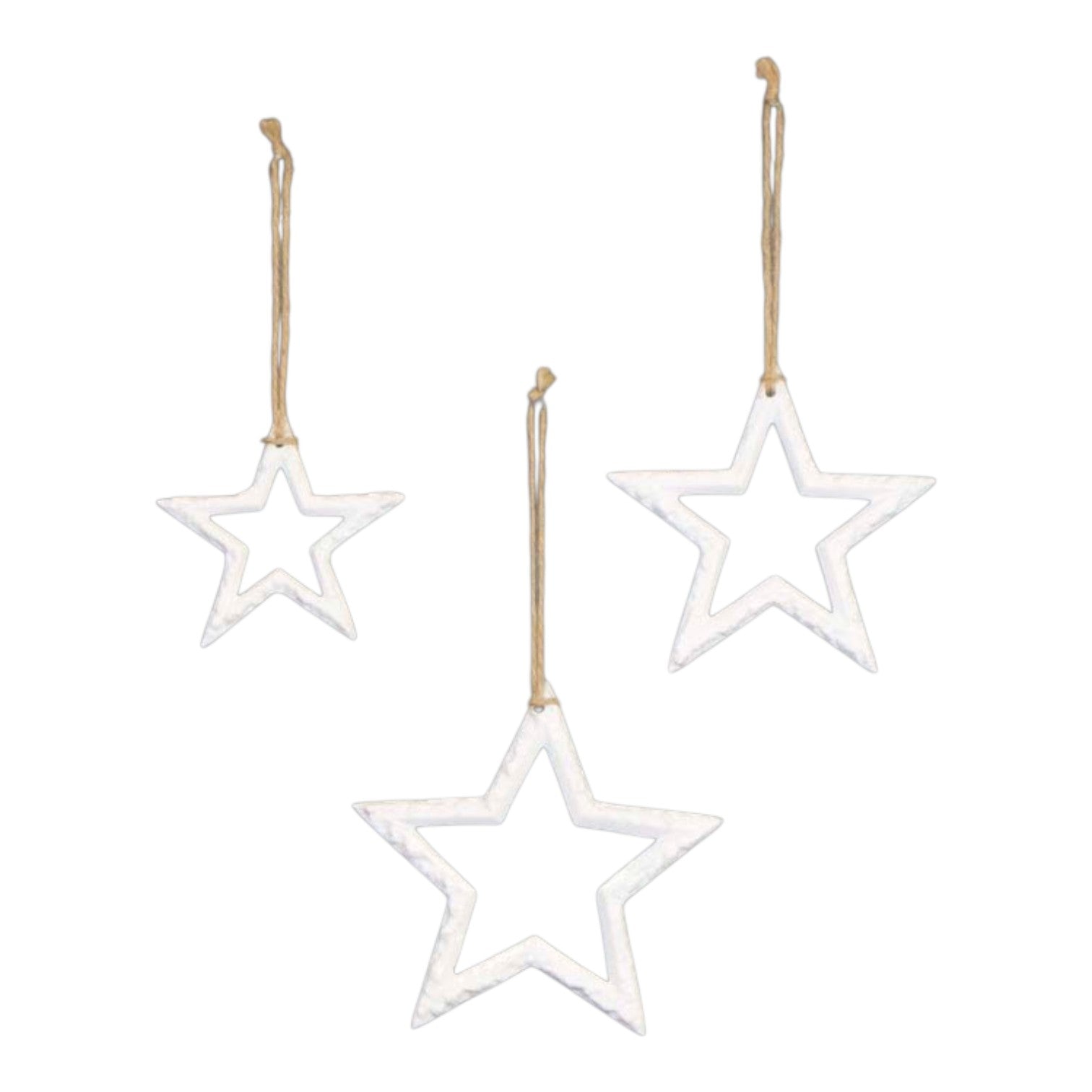 Hanging White Star 12x1x12cm