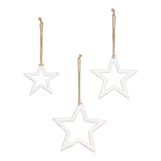 Hanging White Star 12x1x12cm