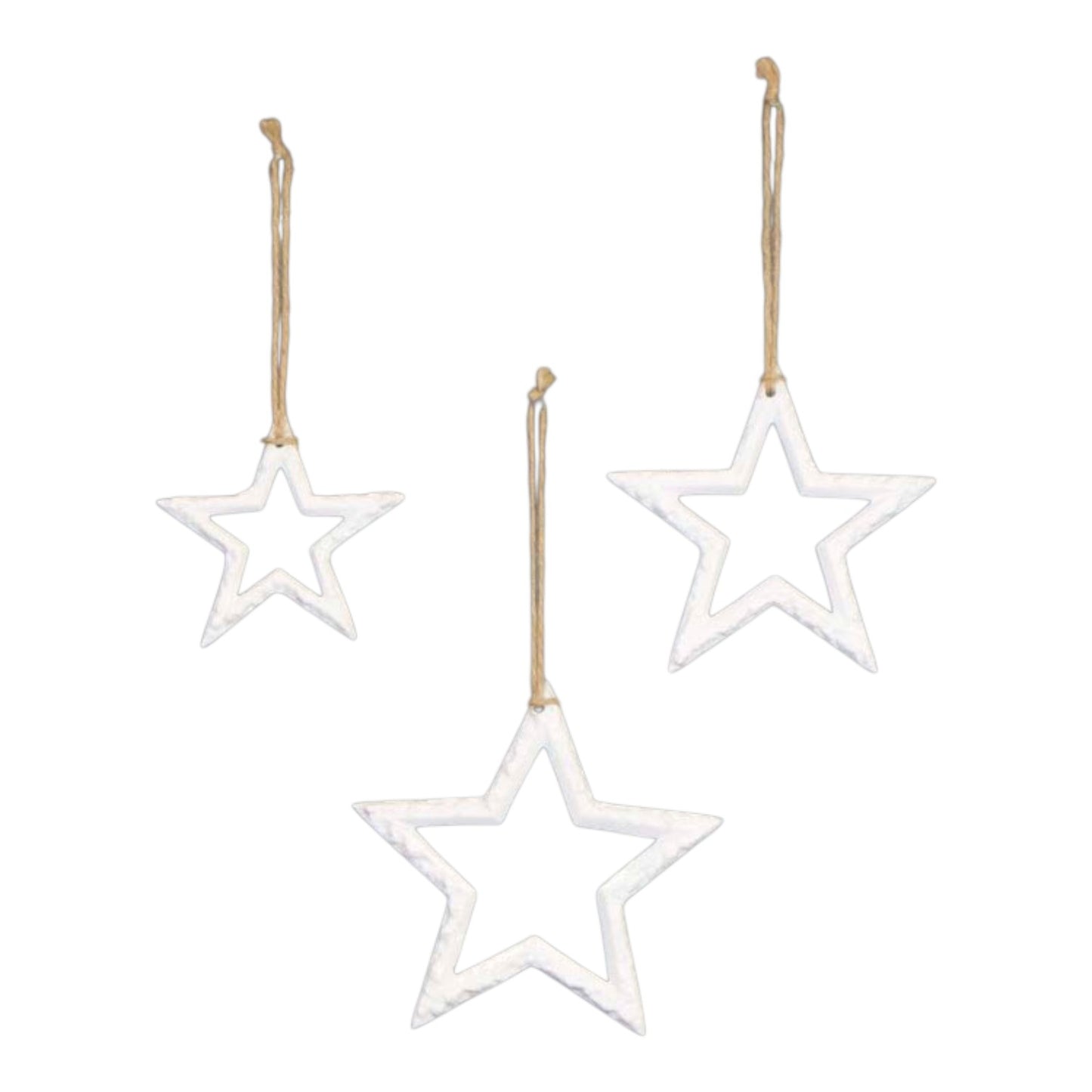 Hanging White Star 9.5x1x9.5cm