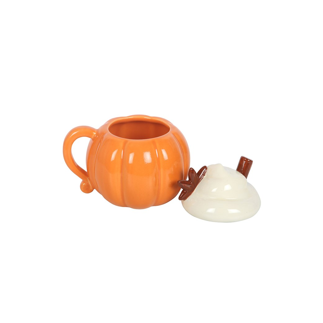 Pumpkin Cream Lidded Mug