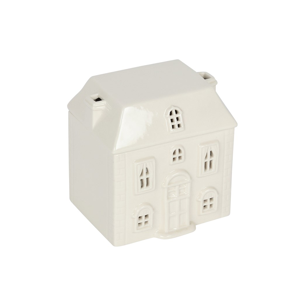White Ceramic House Oil Burner