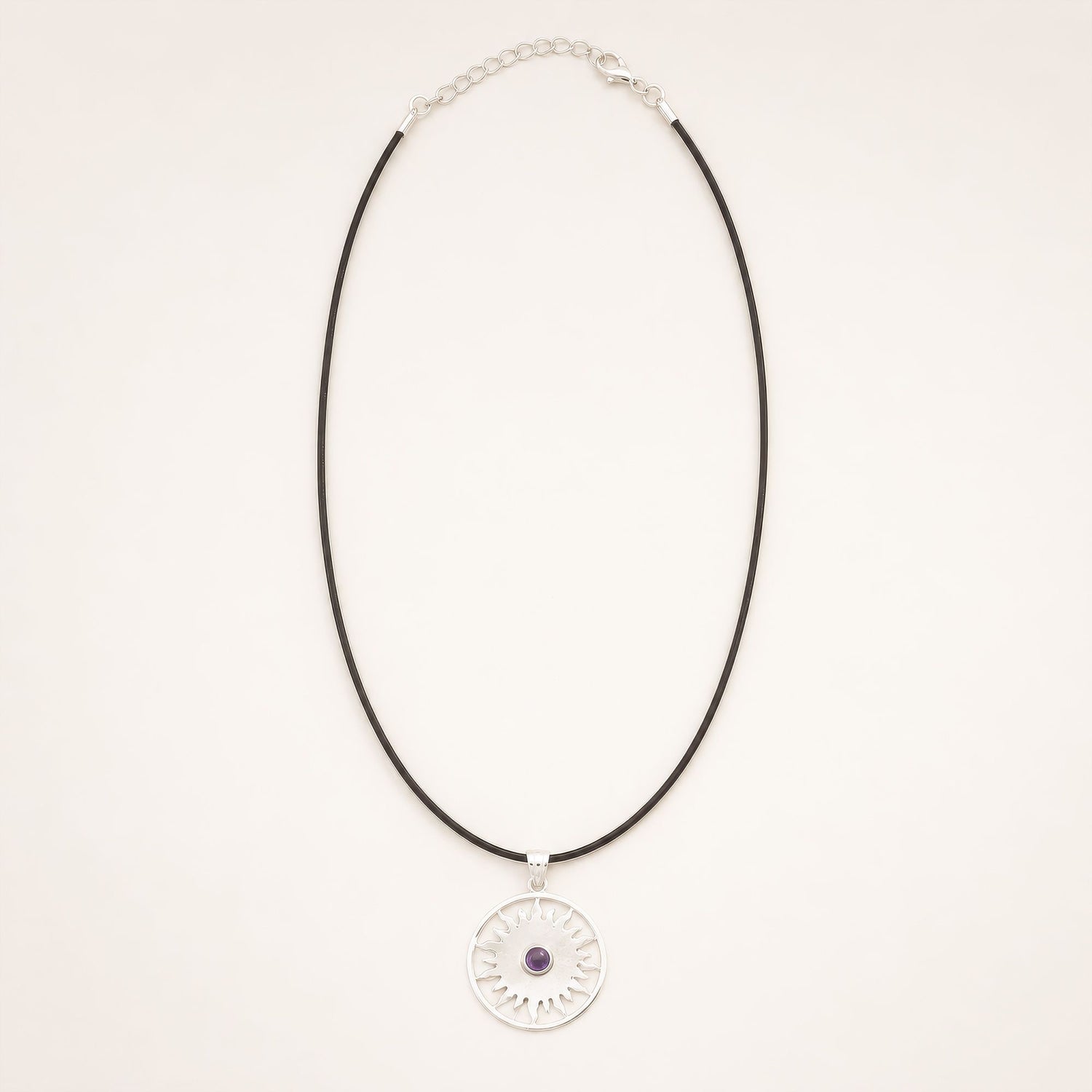 Silver Plated (45cm Cord)- Sun Worship Amethyst