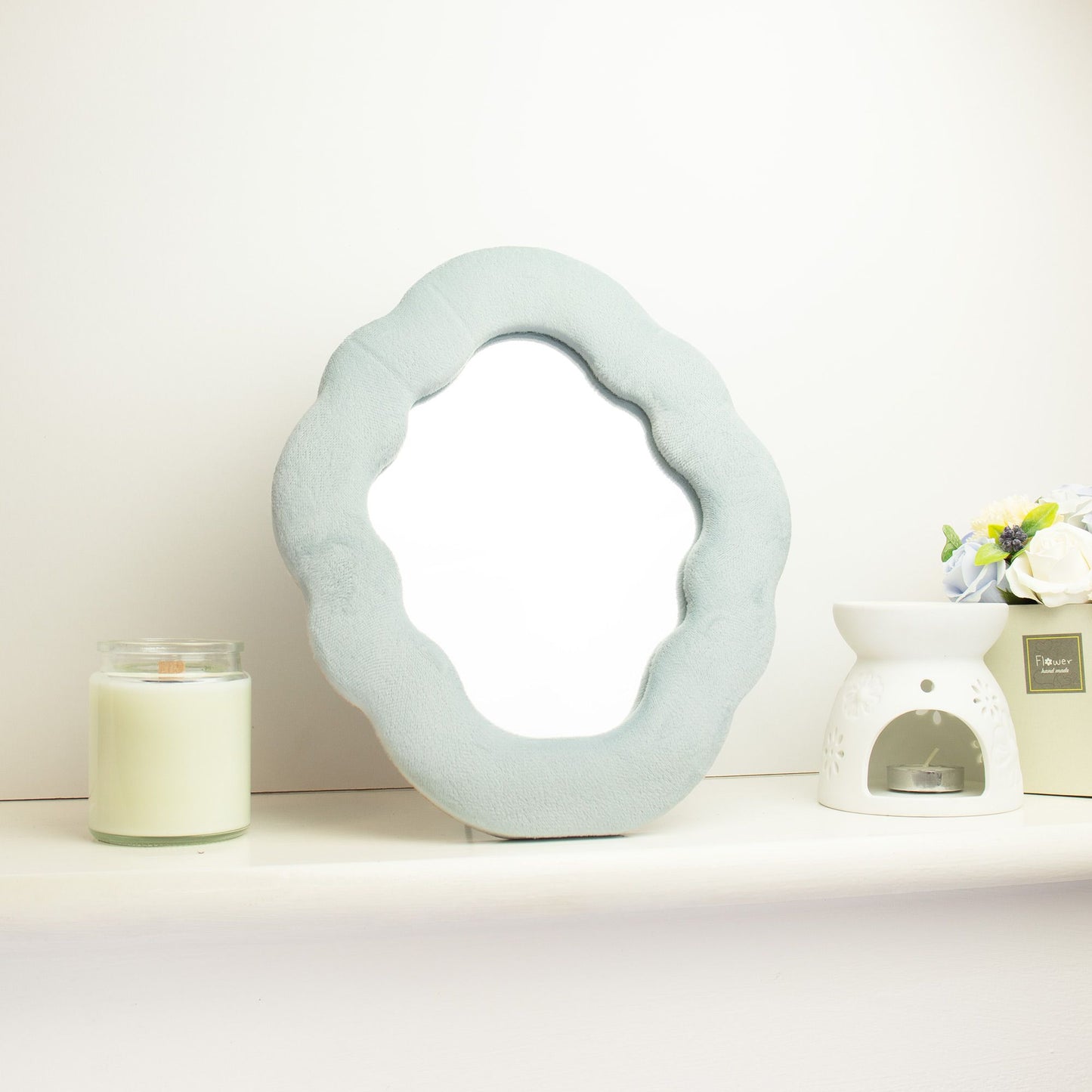 Soft Squiggly Mirror  Cloud  Cloud Blue (28x24x2.3cm)