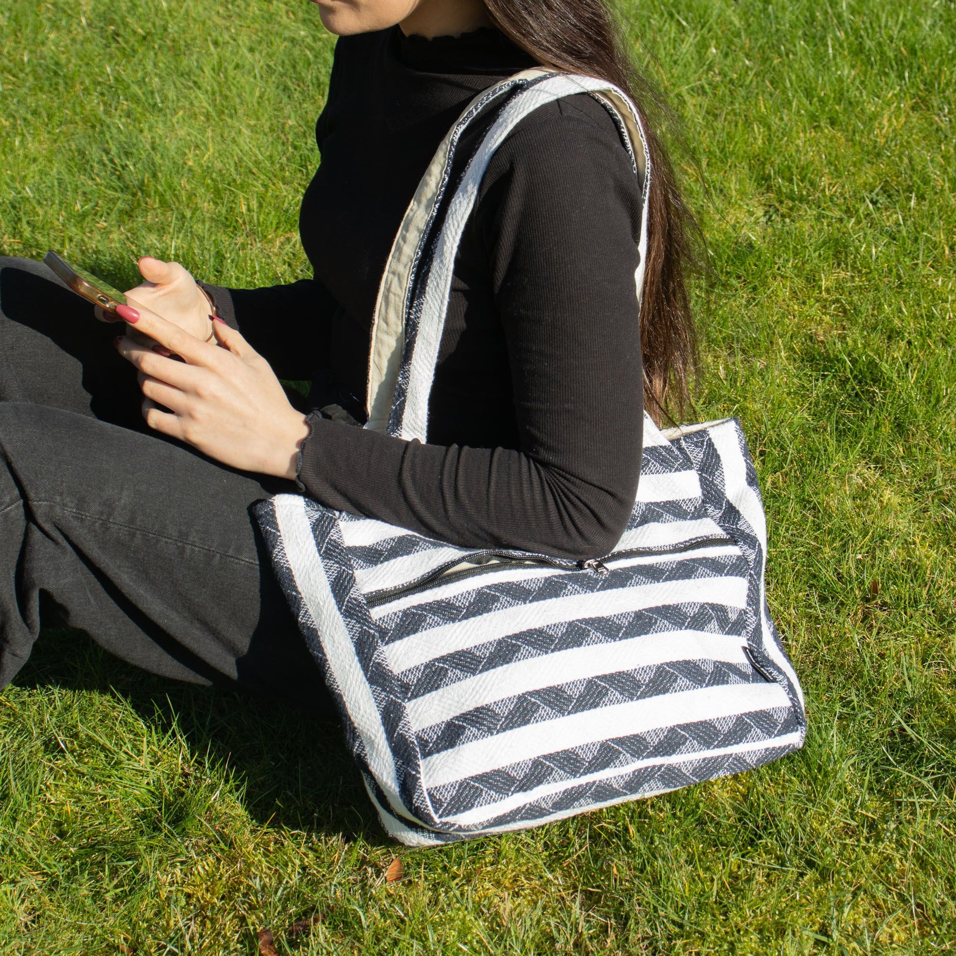 Nomad Sari Jacquard Natural Wander Muse Bags - Atlas Nomad