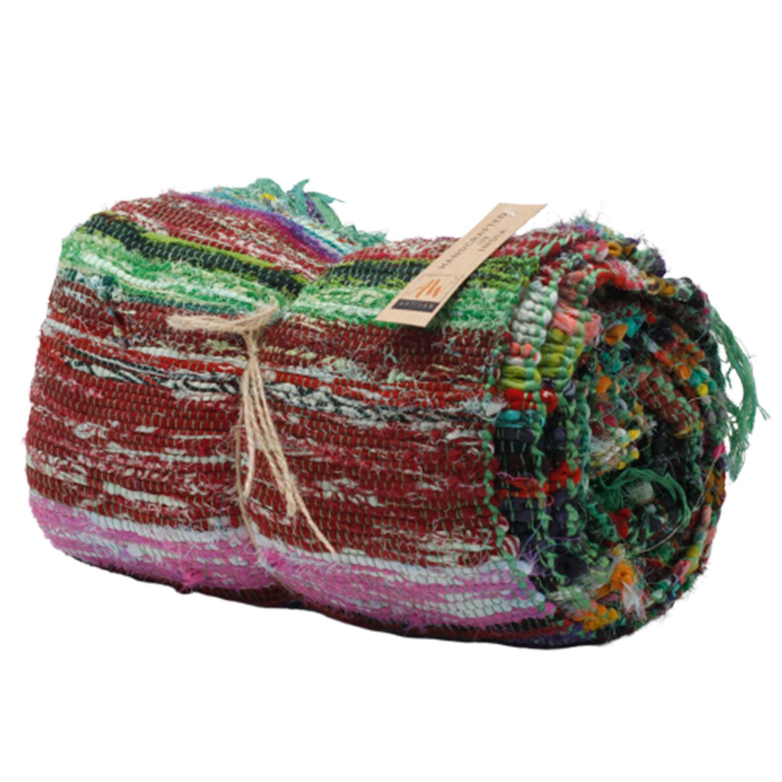 153 x 90cm Luxury Rag Rug - Green