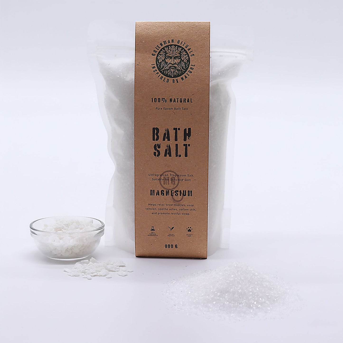 Greenman Rituals Magnesium Epsom Bath Salt Pure Formula
