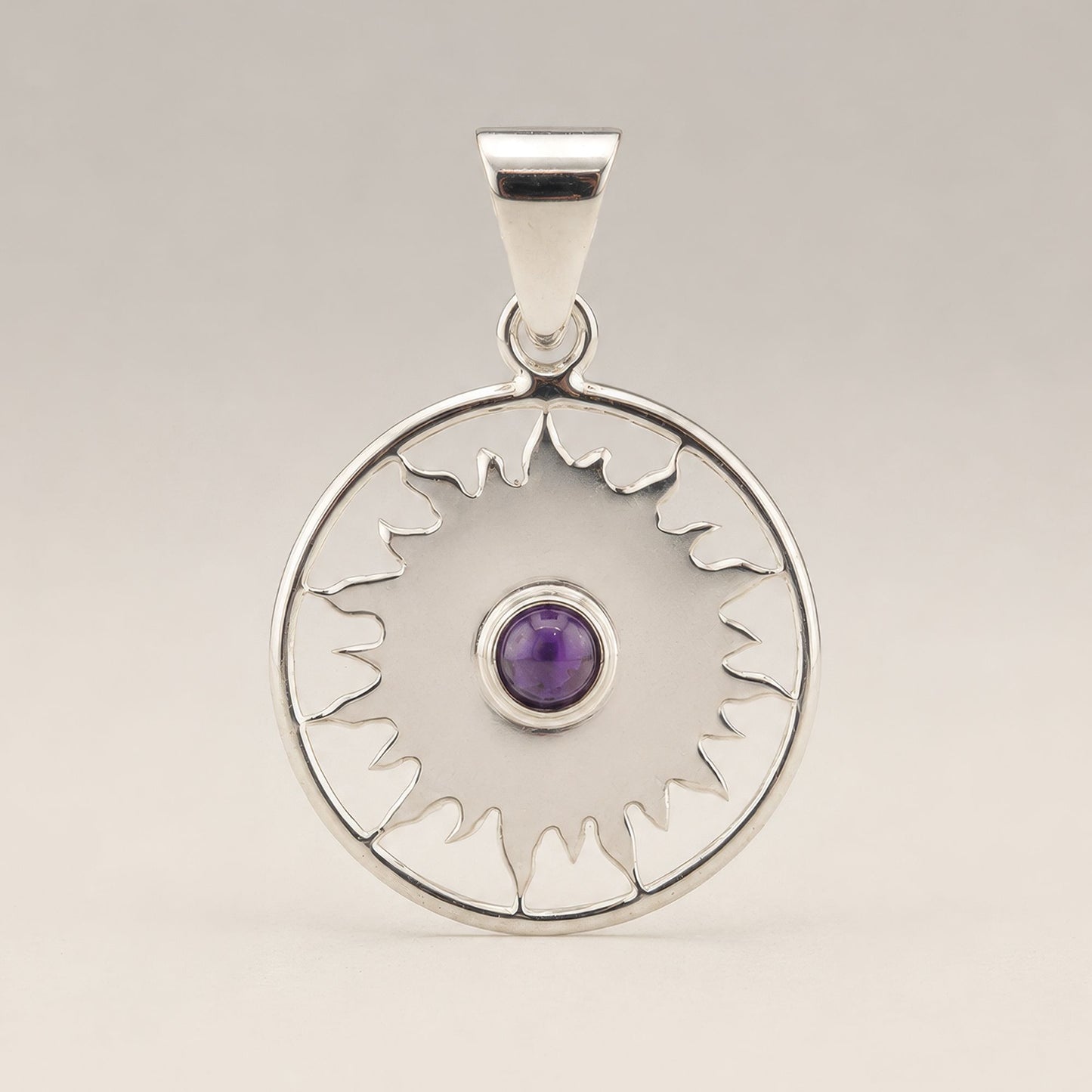 Silver Plated (45cm Cord)- Sun Worship Amethyst
