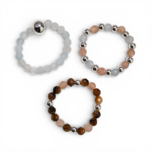 Gemstone Ring Set - Sea Sunset