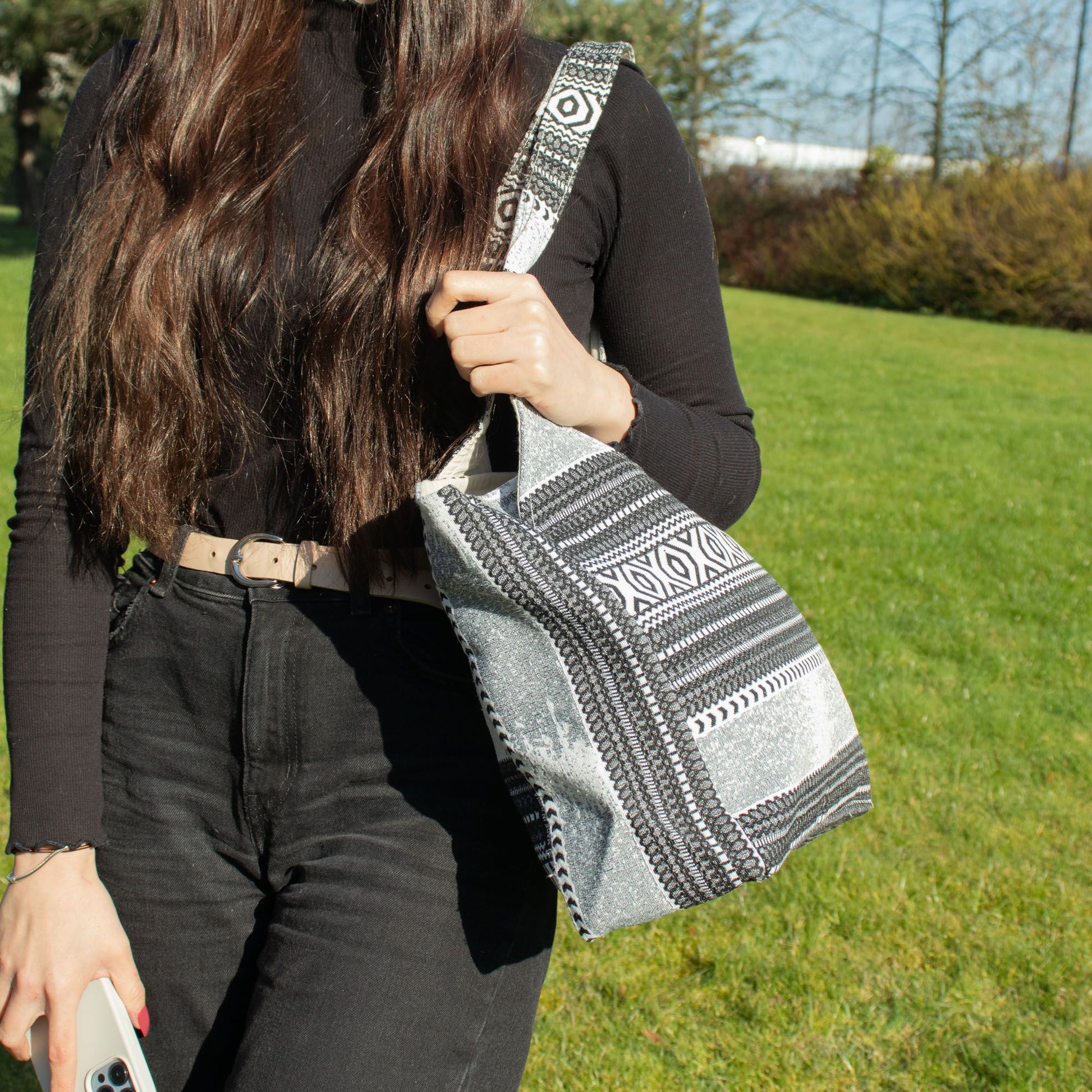 Nomad Sari Jacquard Natural Wander Muse Bags - Urban Caravan