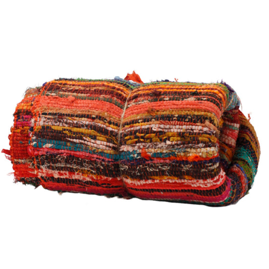 155 x 90cm Luxury Rag Rug - Orange