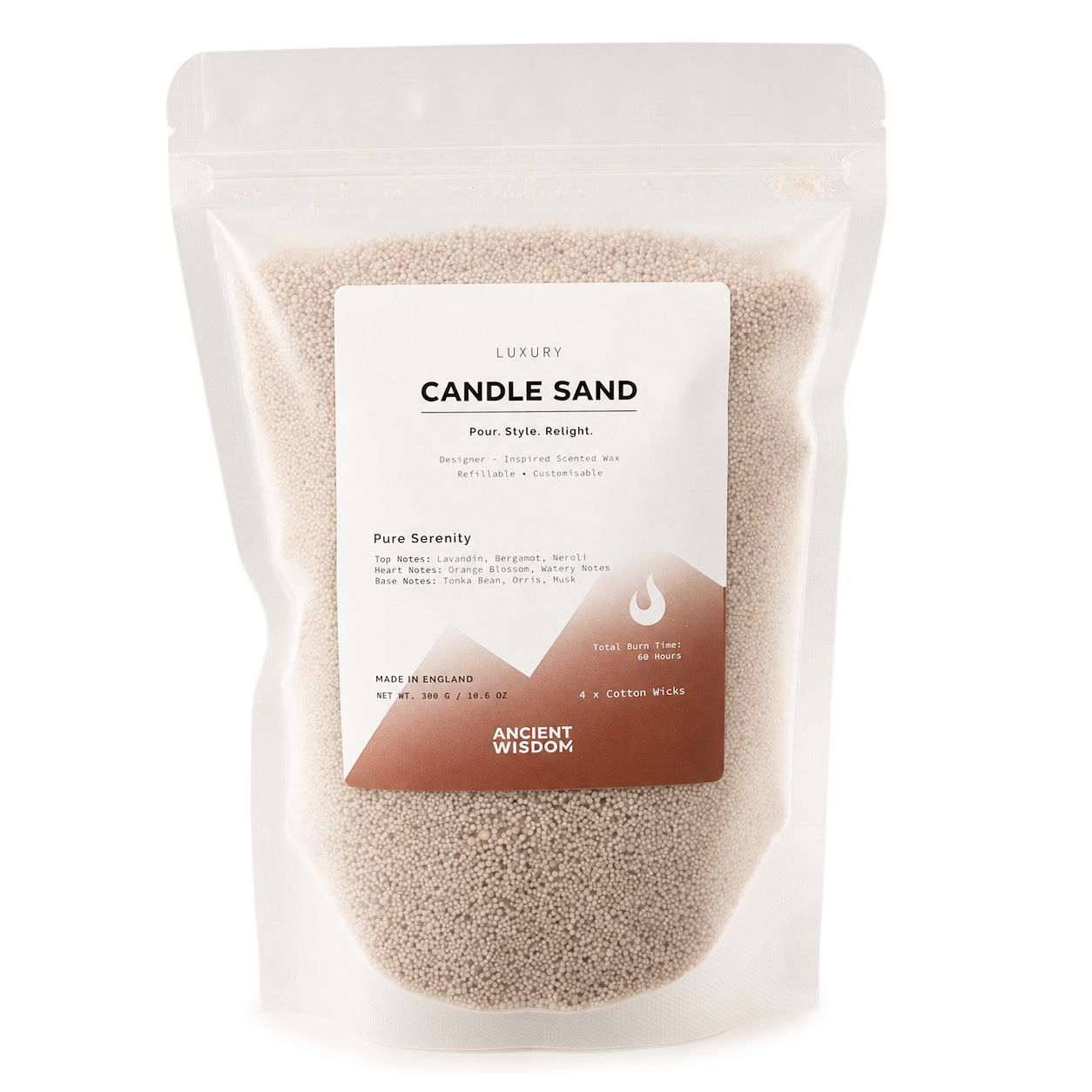 Fragranced Candle Sand - Latte Beige - Pure Serenity - 300g