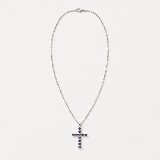 Silver Plated (45cm Chain)- Ionite Crucifix