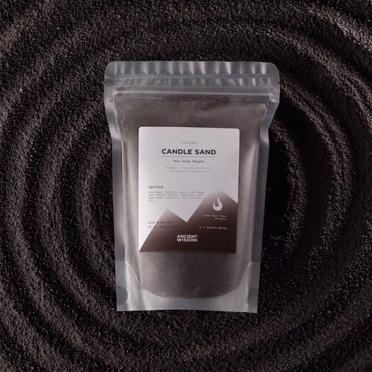 Fragranced Candle Sand - Black - Spirited - 300g