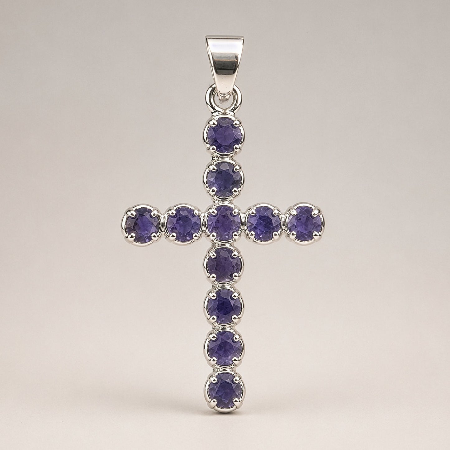 Silver Plated (45cm Chain)- Ionite Crucifix