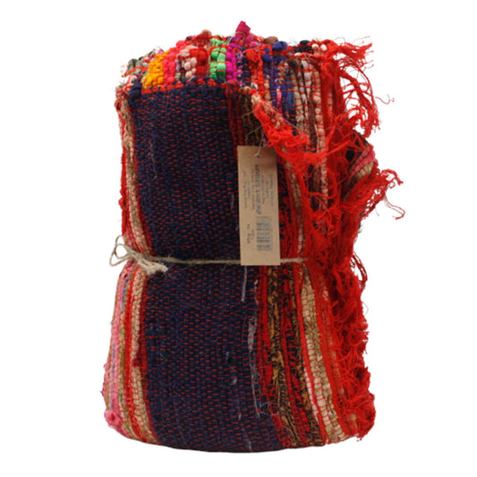 152 x 90cm Luxury Rag Rug - Red