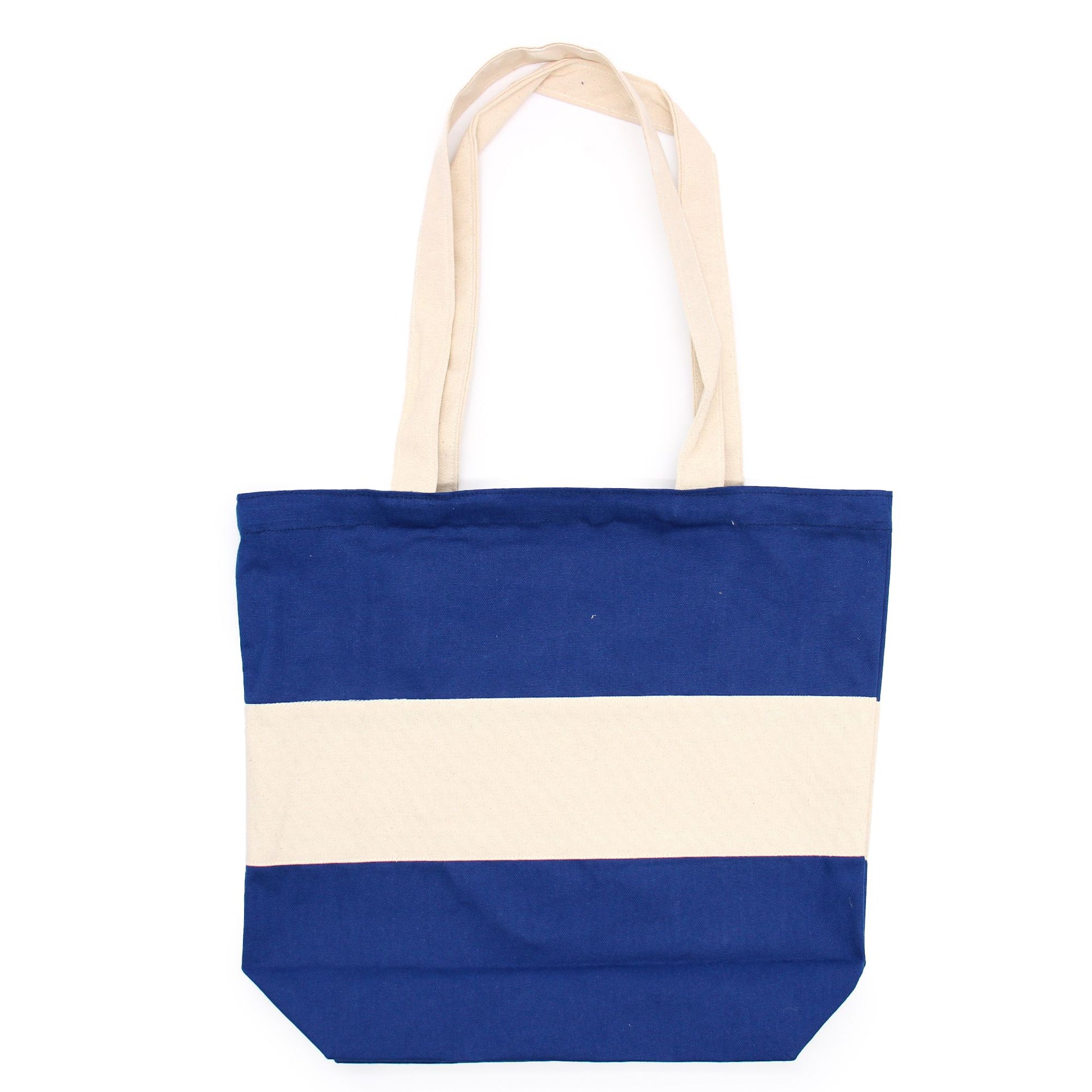 Two Tone Cotton Bag - 38x42x12cm - Blue &- 10oz