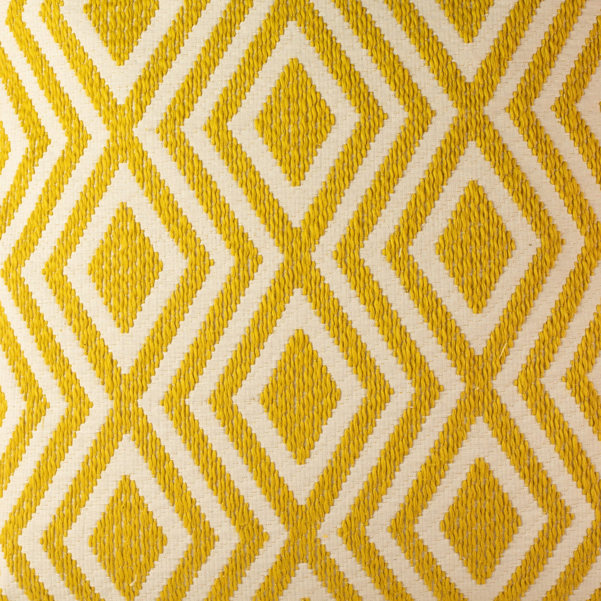 Classic Cushion Cover - Mustard Diamonds - 60x60cm - Jumbo Style