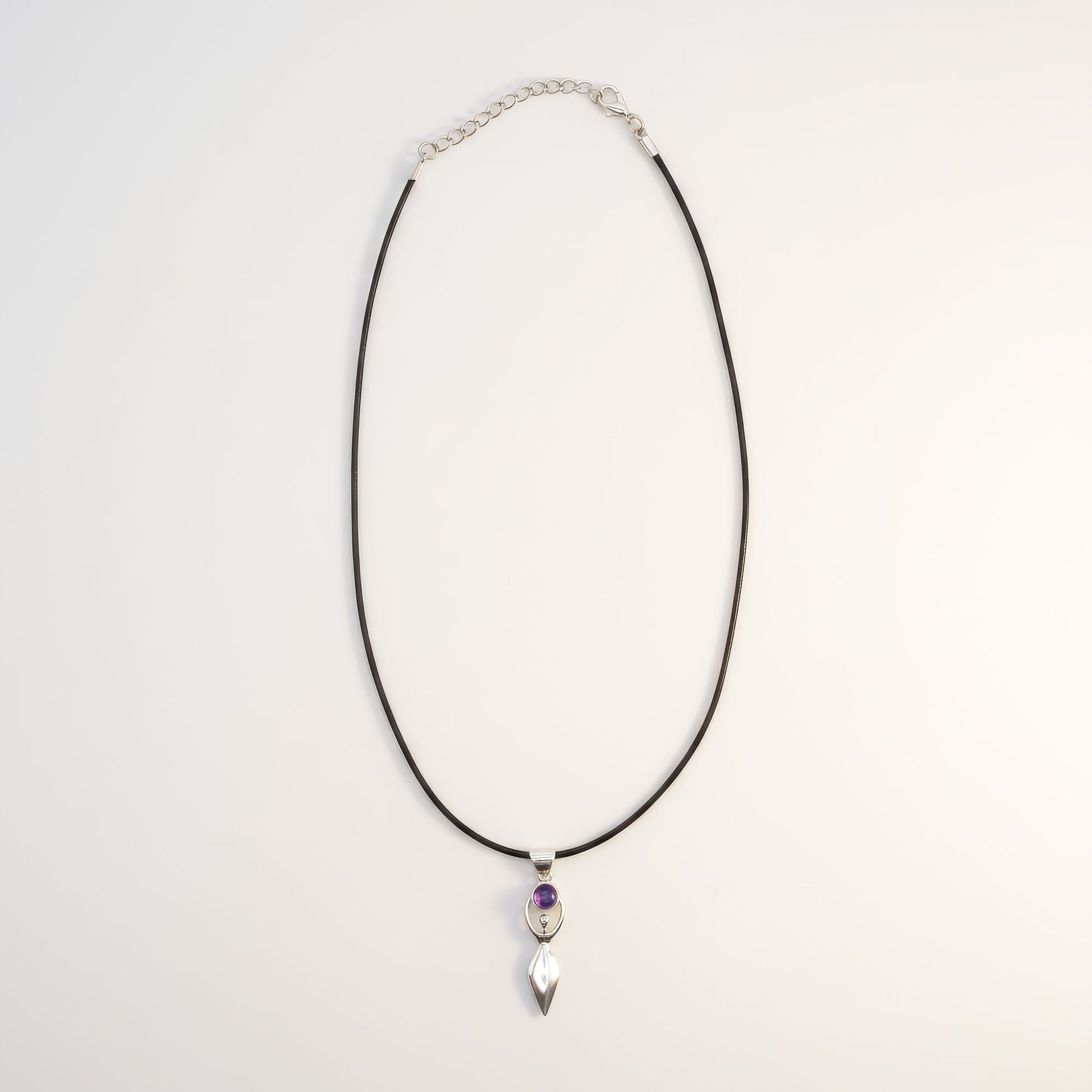 Silver Plated (45cm Cord)- Goddess Amethyst