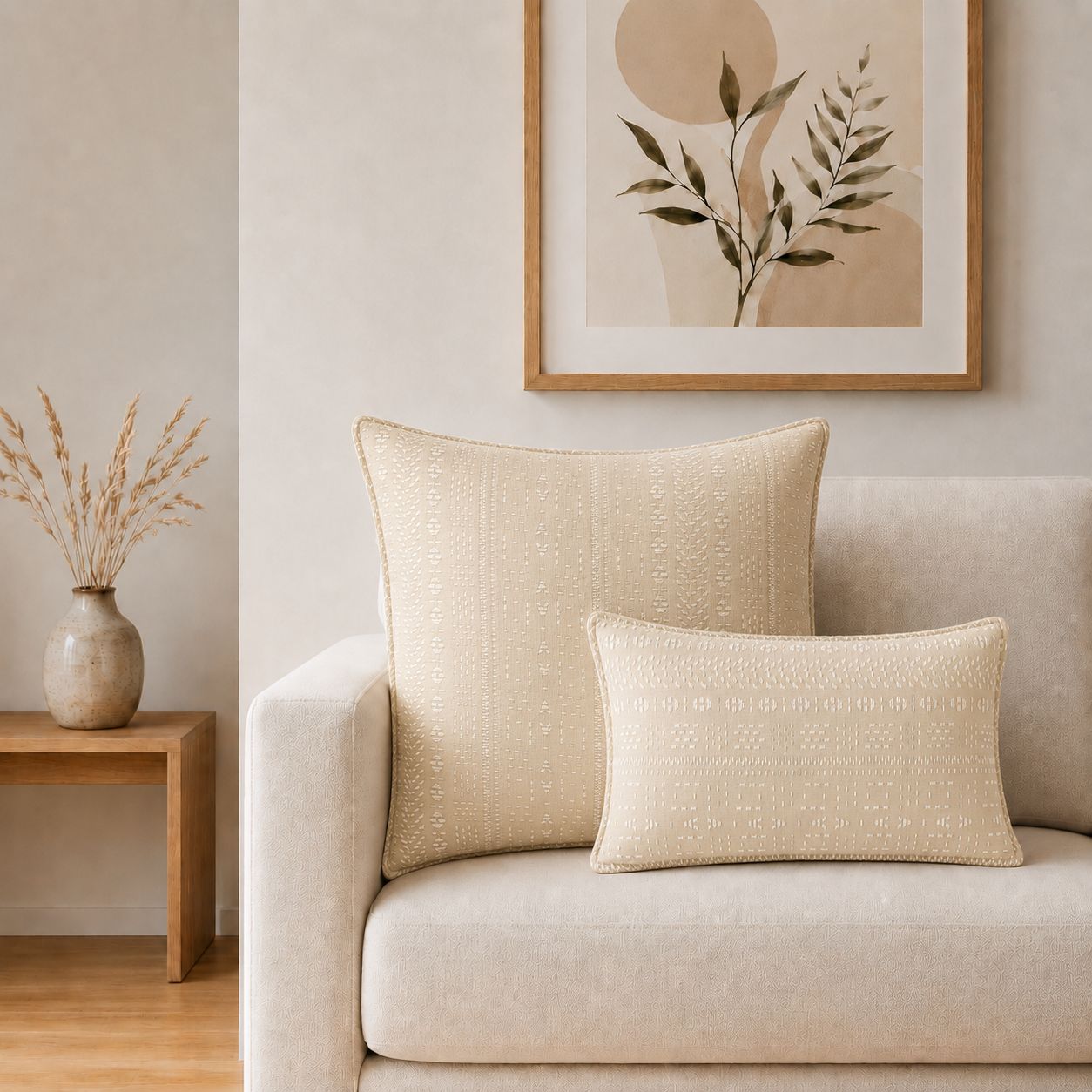 Classic Cushion Cover - Soft Stone- 30x50cm - Lumber Style