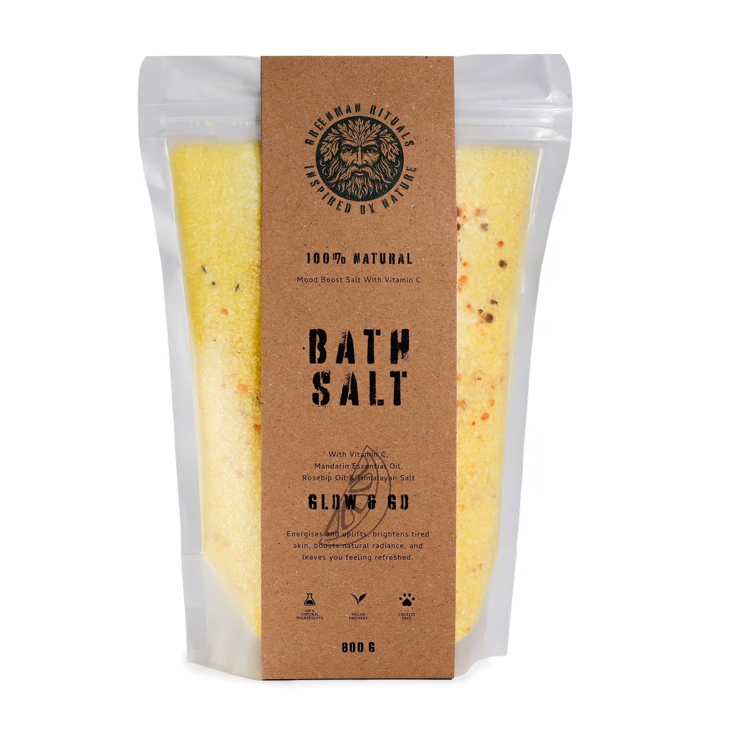 Greenman Rituals Vitamin C & Mandarin Epsom Bath Salt Glow & Go