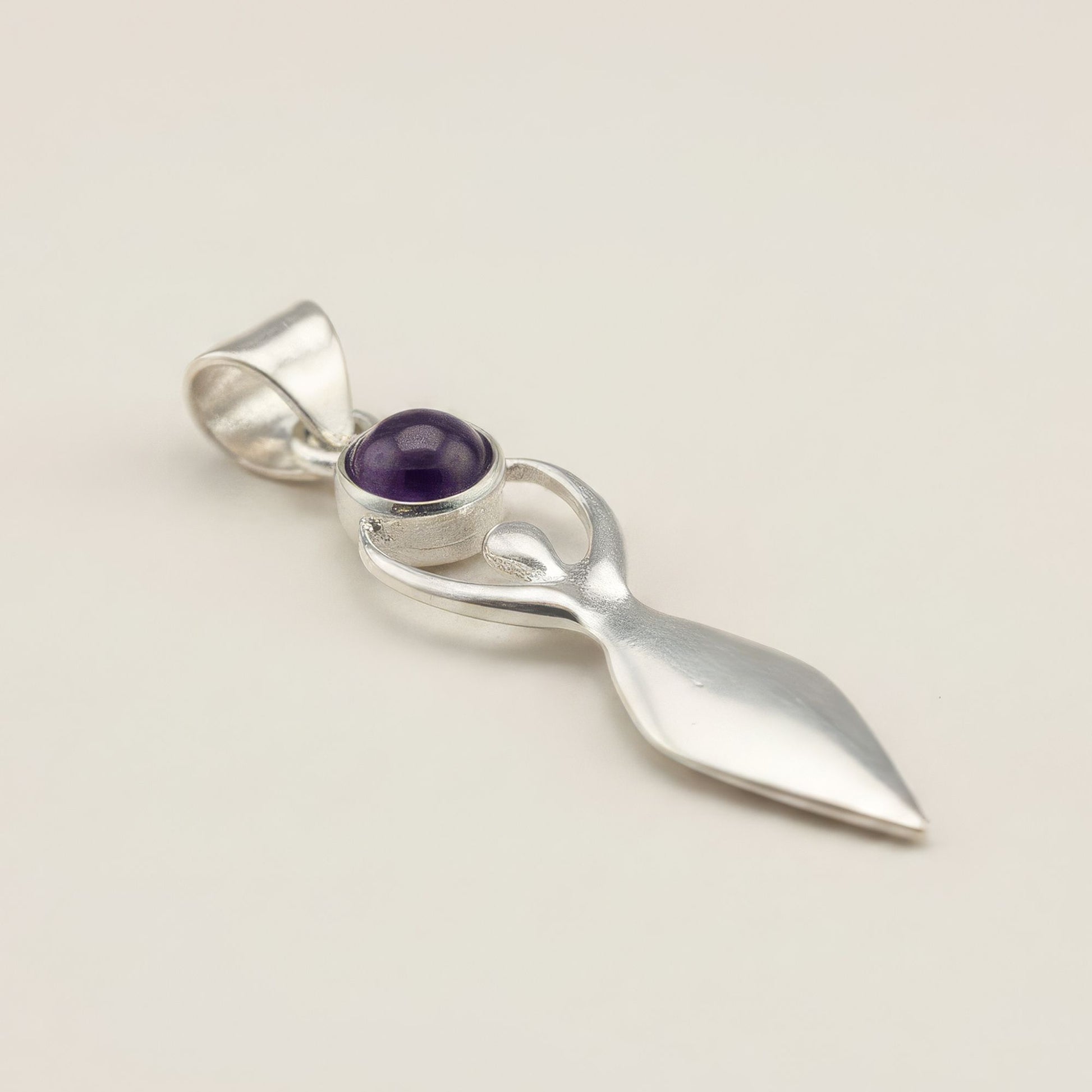 Silver Plated (45cm Cord)- Goddess Amethyst
