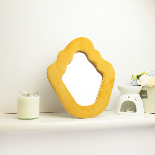 Soft Squiggly Mirror  Flame  Marigold (23x27.5x2.3cm)