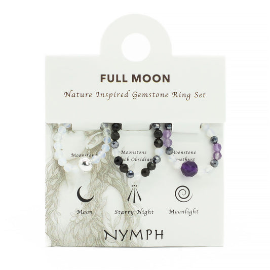 Gemstone Ring Set - Full Moon